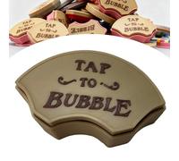 Tap to Bubble - Clicky Fidget Button, Press-Type Fingertip Toy, Satisfying Tactile Click Toy for Stress Relief Tactile Stimulation, Portable Pocket Fidget Gadget for Classroom Home(Beige)