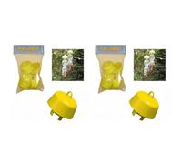 Tap-trap® - Leurre véritablement écologique Mouche Plastique Jaune (Lot de 2)