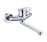 Tap Wall Mount, Sink taps Swivel Brass Hot and Cold Kitchen Faucet chrome-30cm