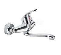 Tap Wall Mount, taps Brass Swivel Hot and Cold Sink Kitchen Faucet chrome-30cm