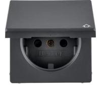 Tapa SCHUKO con tapa, Q.x, prot inf, antracita