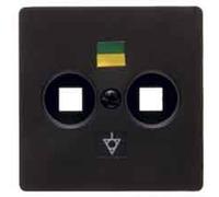 Tapa toma doble equip. antracita