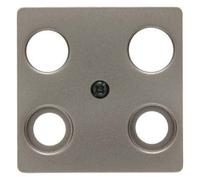 Tapa toma TV 4 sal. tornillo bronce