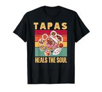 Tapas Heals The Soul Vintage Espagnol Food Lovers Design T-Shirt