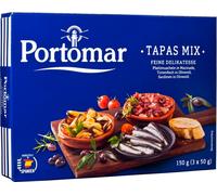 TAPAS-MIX 1 boîte de chaque : moules Escabeche, Calmar Arme, Sardinillas (plain) 3 x 50g boîtes