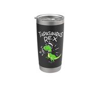 Tapasaurus Rex Dinosaure Danse drôle Gobelet isotherme en acier inoxydable double paroi