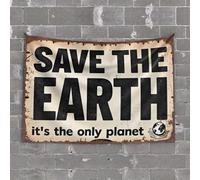 Tapastry'S Tapastry'S Tapisserie murale « Protect Our Only Home : Save The Earth » - Petite tapisserie murale - Choses cool pour votre chambre (75 x 100 cm)