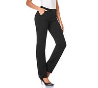 Tapata Femme 71cm/76cm/81cm/121cm Pantalon Stretch Droit avec Poches, Long/Regular/Petite pour Bureau Affaires Quotidien Noir XX-Large 81cm
