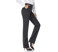 Tapata Femme 71cm/76cm/81cm/96cm Pantalon Stretch Droit avec Poches, Long/Regular/Petite pour Bureau Affaires Quotidien Gris Foncé XX-Large 71cm