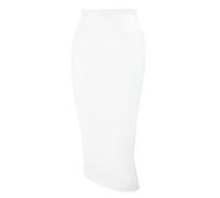 Tapata Jupe Crayon Femme au Genou à Taille Haute Midi Ceinture Élasticité Bodycon, Blanc, X-Large