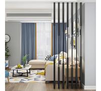 TAPAUVCK Paravent de séparation réglable en Hauteur, 7 pièces, en Fer Robuste, for Salon, Chambre, Bureau et espaces événementiels.(Black,200cm)