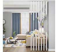 TAPAUVCK Paravent de séparation réglable en Hauteur, 7 pièces, en Fer Robuste, for Salon, Chambre, Bureau et espaces événementiels.(White,205cm)