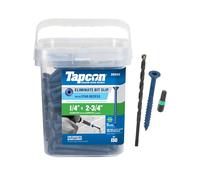 Tapcon 28585 Lot de 150 ancrages à béton à tête de bugle Bleu 1/4 x 2-3/4