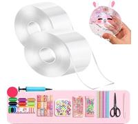 Tape Bubbles Kit de Bulles de Ruban Adhésif à Bulles Nano, Magic Bubble Tape pour Les Cadeaux d'anniversaire, Bubble DIY Craft Kit, Ensemble de 40 pièces avec gonfleur et remplissage de bulles