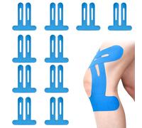 Tape de Kinesiologie pour Genou, Lot de 10 Bandes de Kinésiologie PreCut, Bande de Kinésiologie de Sport, Bleu Strap Sport de Sans Coupure, Doux pour la Peau avec un Confort Optimal, Pour le Sport