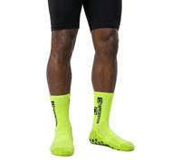 TAPEDESIGN Chaussettes antidérapantes Classic – Anti-ampoule – Vert fluo – 1 paire (37-48)