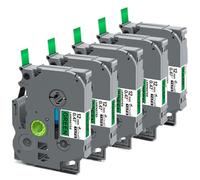 Tapé d'étiquette 5PCS 12 mm compatible avec PT H110 Maker Compatible avec 131 431 531 631 731 Modèles(Black on Green)