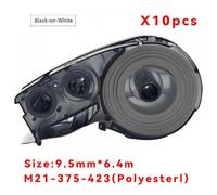 Tape d'étiquette Compatible avec M21-250-423 M21-375-423 M21-500-423 M21-750-423 Compatible avec Une Utilisation avec Brady BMP21-plus BMP21(M21-375-423-10pcs)