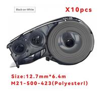 Tape d'étiquette Compatible avec M21-250-423 M21-375-423 M21-500-423 M21-750-423 Compatible avec Une Utilisation avec Brady BMP21-plus BMP21(M21-500-423-10pcs)