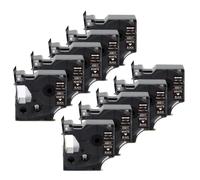 Tapé d'étiquette de 19 mm compatible 10pk D1 45803 Cartridge étiquetage fonctionne avec imprimante LabelManager 420p Labelpoint 350(White on Black)