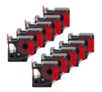 Tapé d'étiquette de 19 mm compatible 10pk D1 45803 Cartridge étiquetage fonctionne avec imprimante LabelManager 420p Labelpoint 350(Black on Red)