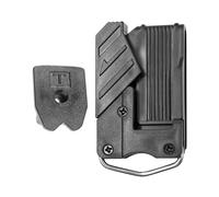 Tape Measure Clip, Tool Holster, Sturdy Abs Secure Locking Lightweight Compact Portable Easy Handling Quick Access, Measure Holster for Work Outdoor Carpentry Climbing, Black