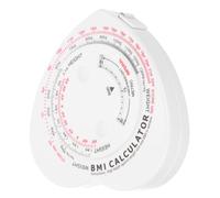 Tape Measure Cœur Bmi Rétractable 1,5m, Blanc, Plastique | Outil de Mesure Compact et Léger, Haute Précision, Surveillance Santé, Mécanisme Automatique, Cpel