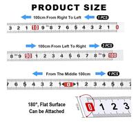 Tape Measure Set Self Adhesive S4 Sheets Metric Tape Measure 1m To 2m For Adhesive Material Carbon Steel And Accurate Measurement