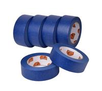 TAPEBEAR Bleu Ruban De Masquage De Peinture, Ruban Adhésif De Peinture à Usage Général, Résistant Aux UV, Pour Peinture Au Pistolet, Décoration, étiquetage, Peintres, 6 Rouleaux, 48mm x 60yard