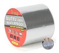 TAPEBEAR Butyle en Étanche Ruban 100mm x 5m, Adhésif Ruban Butyle Correctifs Imperméables de Réparation pour fuite de toit, fissure de surface, écart de rebord de fenêtre, rupture de tuyau