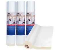 TAPEBEAR Film de masquage pré-adhésivé amélioré Extra épais, ruban haute température et film de protection 102'' x 90', couverture plastique pour automobile, peinture, film de masquage plastique pour