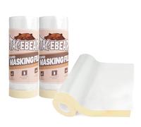 TAPEBEAR Film de masquage pré-découpé 5 pieds x 90 pieds (1400 mm x 27 m), couverture en plastique pour peinture, ruban et drapage, bâche en plastique pour l'automobile, le sol, les appareils électrom