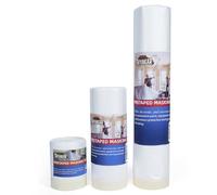 TAPEBEAR Film de Masquage Pré-Encollé 3 Tailles (550/1400/2600mm x 27m) - Protection Professionnelle pour Peinture Auto, Sols et Meubles