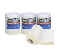 TAPEBEAR Film de Masquage Pré-Encollé 550mm x 27m (Lot de 4 Rouleaux), Protection Renforcée pour Peinture Auto, Meubles et Sols