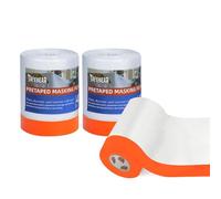 TAPEBEAR Film masquage pré-adhésif 550mm x 27m - 3 Rouleaux - Protection pour peinture - Bâche plastique pour meubles, électroménager, voitures - Anti-gouttes, facile à poser