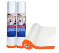 TAPEBEAR Film protecteur peinture 2700mm x 17m - 3 Rouleaux - Bâche de masquage pour grandes surfaces - Adhésif pré-collé - Pour automobiles, meubles, appareils ménagers