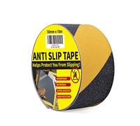 TAPEBEAR Ruban Adhésif Antidérapant, Ruban De Sécurité Antidérapant, Bande D'marquage, Haute Traction, Noir/Jaune, Pour Les Escalier, Les Marches, Intérieure Et Extérieure, 2inch x 60feet(50mmx18m)