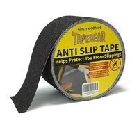 TAPEBEAR Ruban Adhésif Antidérapant, Ruban De Sécurité Antidérapant, Bande D'marquage, Haute Traction, Noir, pour Les Escalier, Les Marches, Intérieure Et Extérieure, 4inch x 60feet