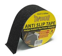 TAPEBEAR Ruban Adhésif Antidérapant, Ruban De Sécurité Antidérapant, Bande D'marquage, Haute Traction, Noir, pour Les Escalier, Les Marches, Intérieure Et Extérieure, 3inch x 60feet