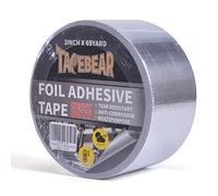 TAPEBEAR Ruban Adhésif En Aluminium Renforcé, Ruban Adhésif En En Fibre De Verre, Bande Haute Températures, Résister à 80°C à 100°C，Pour Réparation, 3inch X 65yard, Argent