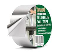 TAPEBEAR Ruban Adhésif En Aluminium, Ruban D'étanchéIté Haute Temperature, Résister à 80°C à 100°C, Pour La Réparation, Isolation, Tuyaux, Plomberie, 3inch X 50yard, Argent