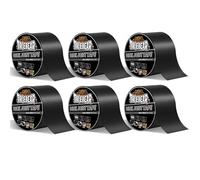 TAPEBEAR Ruban Adhésif en Butyle 100mm×5m, Super Étanche Auto-Scellant Ruban Butyle Toit Ruban De Réparation Pour bois et sous-constructions, Fuite De Toit Fissure De Tuyau, Lot de 6