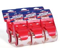 TAPEBEAR Ruban adhésif Silencieux pour emballage 48mm x 20m avec dévidoir, Transparence élevée ruban adhésif déménagement, bureau et stockage, Paquet de 6