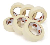 TAPEBEAR Ruban de masquage tout usage 3.8cm x 55m, 6 Rouleaux - Idéal pour la protection des surfaces, la peinture, le marquage et les projets créatifs