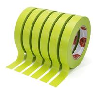 TAPEBEAR Ruban de Masquage Vert 19mm x 55m x 6 Rouleaux, Adhésion Moyenne Peinture Intérieure/Extérieure, Retrait Propre 21 Jours, Lignes Nettes Voiture/Mur et Étiquetage
