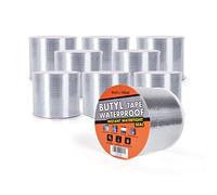 TAPEBEAR Ruban De Papier D'Aluminium Butyle, Ruban Butyle Super étanche, Bande D'étanchéIté Autocollante, 4inch x16feet,9Rouleaux