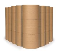 TAPEBEAR Ruban De Papier Gommé 50mm x 50m, Ruban D'expédition Brun Renforcé De Fibre De Verre Kraft Papier Ruban De Papier Activé à L'eau Pour Boîtes D'emballage, 48 Rouleau