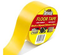 TAPEBEAR Ruban de Sol Jaune - 50mm x 33m, Ruban Vinyle Sécurité Anti-Dérapant pour Marquage (Entrepôt, Gym, Chantiers)