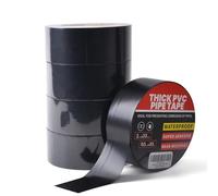 TAPEBEAR Ruban d'Étanchéité Ruban de Plombier Pour Tuyaux 50mm x 30m, étanche, PVC Blanc Contre La Corrosion Pour La Protection Tuyau De Vidange Et Conduite D'eau Souterraine, 5 rouleaux