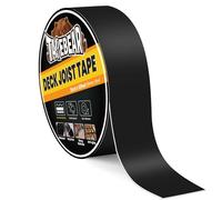 TAPEBEAR Ruban pour solives 50mm x 15m - Bandes d'étanchéité pour terrasse - Butyle noir résistant aux intempéries - Anti-corrosion - Pour toiture, charpente, poutres